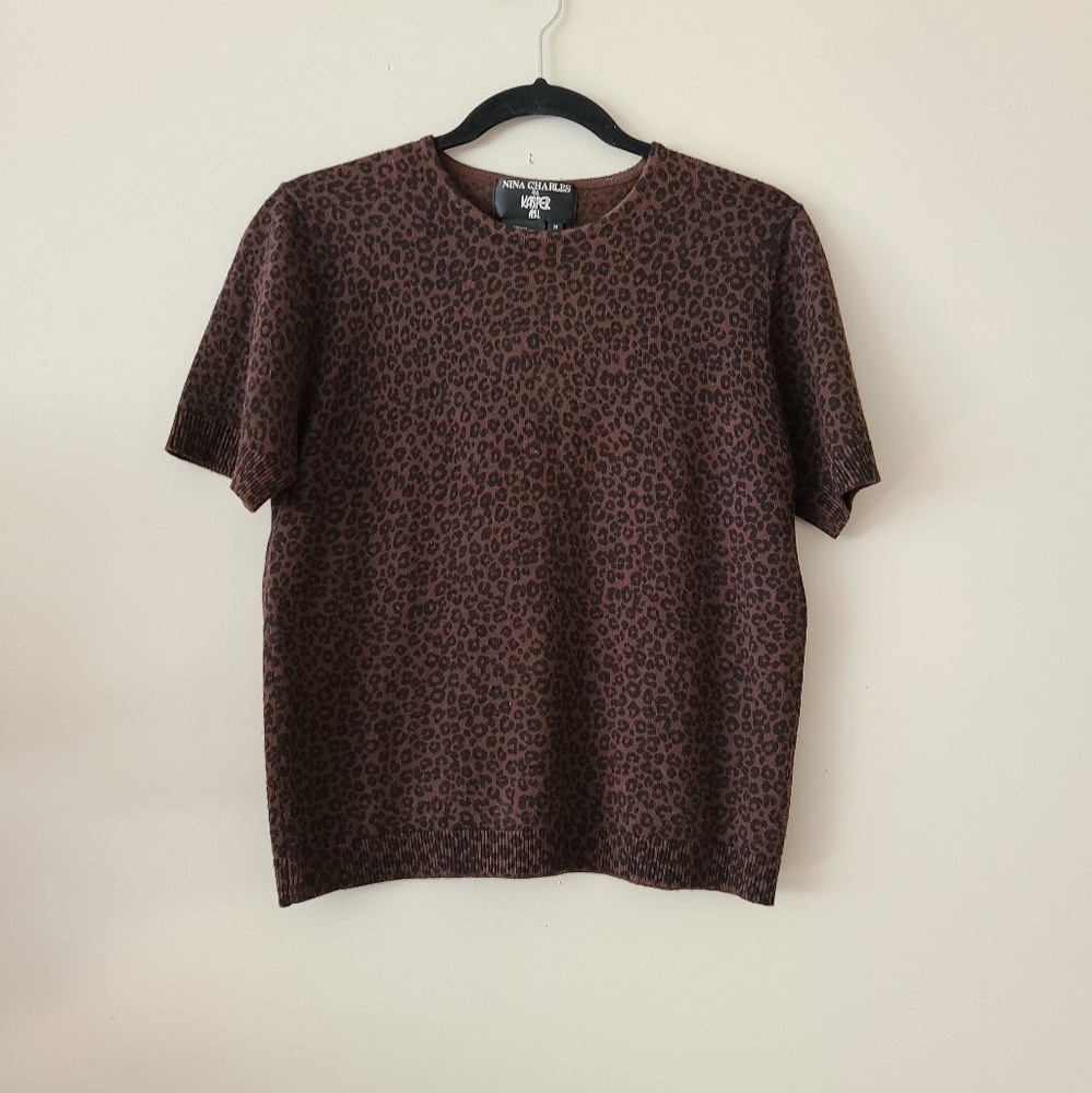 💐3/$15 Nina Charles Kasper  Animal Print Sweater